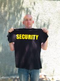 Надпись SECURITY на футболку заказчика
